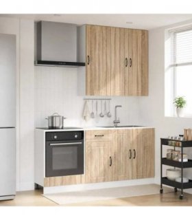 vidaXL Kitchen Unit LUCCA 5 pcs Sonoma Oak Engineered Wood