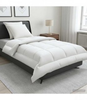 vidaXL Duvet and Pillow Set 3 pcs 135x220 cm Summer 140 GSM Wool White