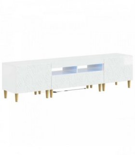 vidaXL 5 Piece LED TV Cabinet High Gloss White Engineered Wood
