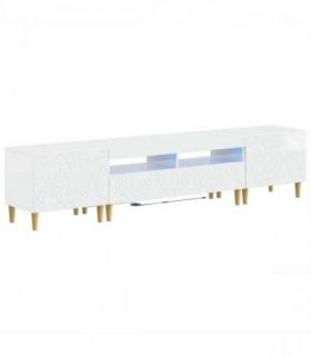 vidaXL 5 Piece LED TV Cabinet High Gloss White Engineered Wood