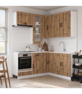 vidaXL Kitchen Unit KALMAR 8 pcs Artisan Oak Engineered Wood