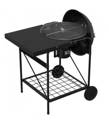 vidaXL Charcoal Grill with Smoker Tubes 91 x 71 x 107 cm Steel Black