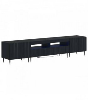 vidaXL 5 Piece LED TV Cabinet Black Engineered Wood