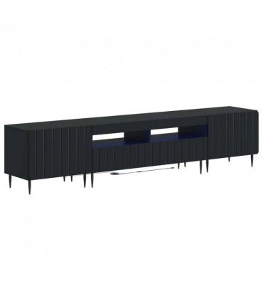 vidaXL 5 Piece LED TV Cabinet Black Engineered Wood