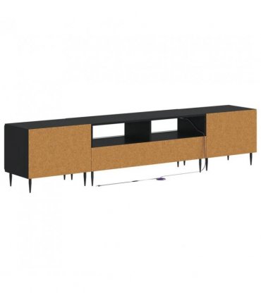 vidaXL 5 Piece LED TV Cabinet Black Engineered Wood