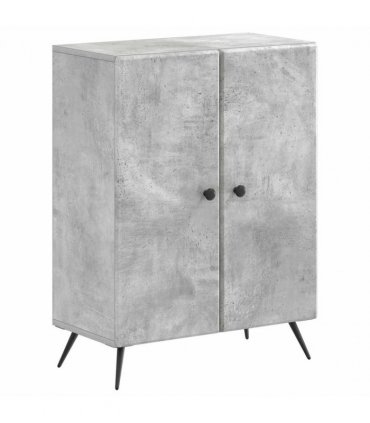 vidaXL 3 Piece Bathroom Cabinet Set BREDA Concrete Grey