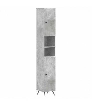 vidaXL 3 Piece Bathroom Cabinet Set BREDA Concrete Grey