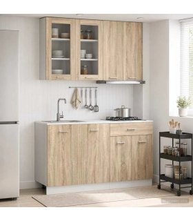 vidaXL Kitchen Unit LYON 4 pcs Sonoma Oak Engineered Wood