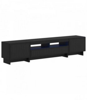 vidaXL 5 Piece LED TV Cabinet Black Engineered Wood