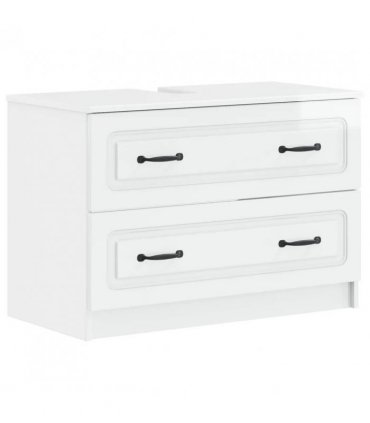 vidaXL 3 Piece Bathroom Cabinet Set UTRECHT High Gloss White