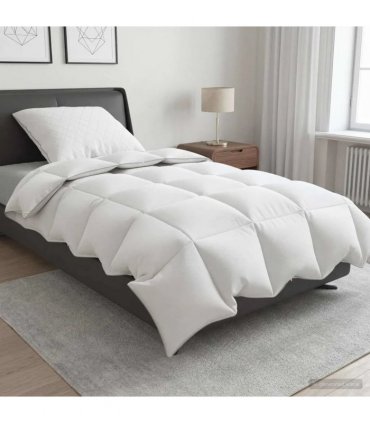 vidaXL 90% Goose Down Duvet Set FULDA 2 pcs 150 x 200 cm Winter White