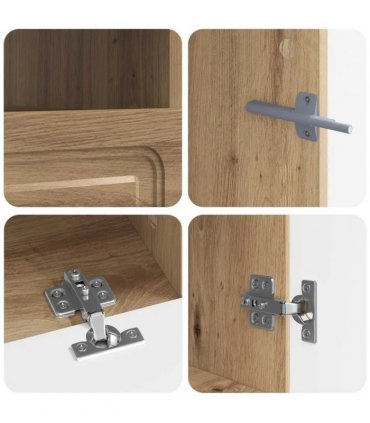 vidaXL 5 Piece LED TV Cabinet Artisan Oak Engineered Wood