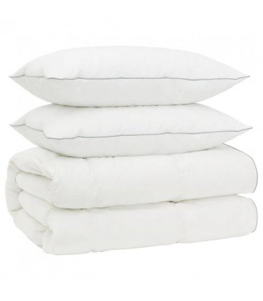 vidaXL 90% Goose Down Duvet Set FULDA 3 pcs 220 x 240 cm All Seasons