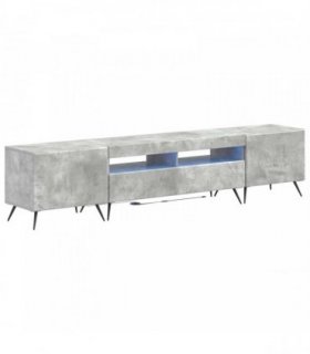 vidaXL 5 Piece LED TV Cabinet Concrete Grey Engineered Wood
