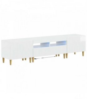 vidaXL 5 Piece LED TV Cabinet High Gloss White Engineered Wood