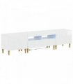 vidaXL 5 Piece LED TV Cabinet High Gloss White Engineered Wood