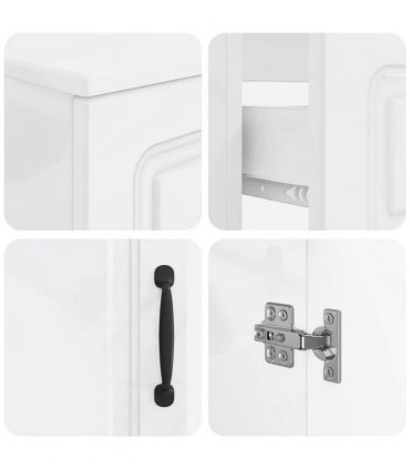 vidaXL 2 Piece Bathroom Cabinet Set UTRECHT High Gloss White