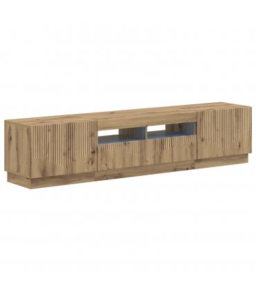 vidaXL 5 Piece LED TV Cabinet Artisan Oak Engineered Wood