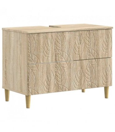 vidaXL 2 Piece Bathroom Cabinet Set DELFT Sonoma Oak Engineered Wood