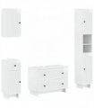 vidaXL 4 Piece Bathroom Cabinet Set EDE High Gloss White