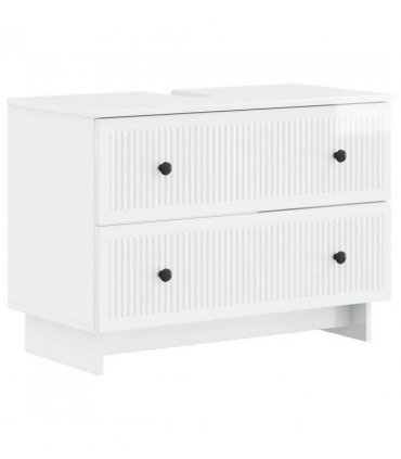 vidaXL 4 Piece Bathroom Cabinet Set EDE High Gloss White