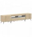 vidaXL 5 Piece LED TV Cabinet Sonoma Oak Engineered Wood
