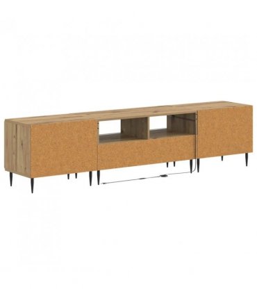 vidaXL 5 Piece LED TV Cabinet Artisan Oak Engineered Wood