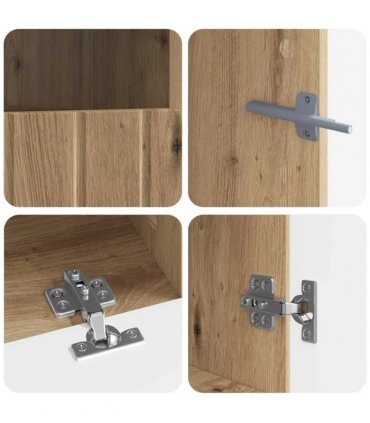 vidaXL 5 Piece LED TV Cabinet Artisan Oak Engineered Wood