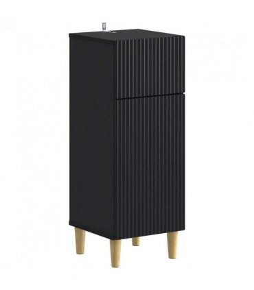 vidaXL 2 Piece Bathroom Cabinet Set ARNHEM Black Engineered Wood
