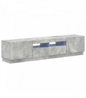 vidaXL 5 Piece LED TV Cabinet Concrete Grey Engineered Wood