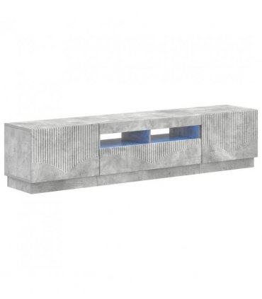vidaXL 5 Piece LED TV Cabinet Concrete Grey Engineered Wood
