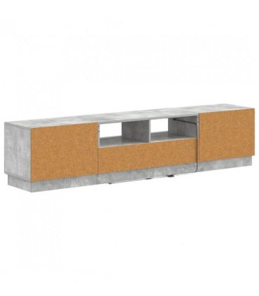 vidaXL 5 Piece LED TV Cabinet Concrete Grey Engineered Wood