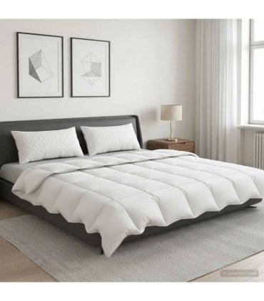 vidaXL 90% Goose Down Duvet Set FULDA 3 pcs 220 x 240 cm Summer White