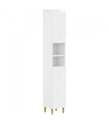 vidaXL 2 Piece Bathroom Cabinet Set DELFT High Gloss White