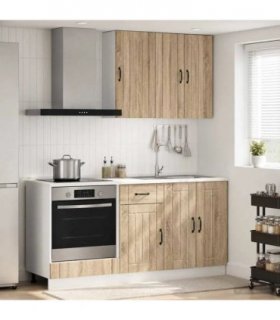 vidaXL Kitchen Unit LUCCA 5 pcs Sonoma Oak Engineered Wood