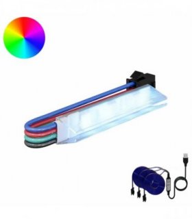 vidaXL LED Strip 12 pcs Black and Multicolour Copper and Plastic