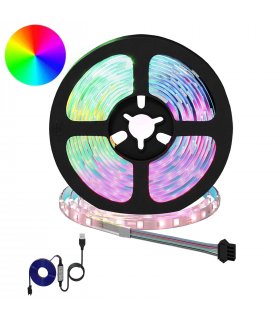 vidaXL LED Strip 12 pcs Black and Transparent Copper and Plastic