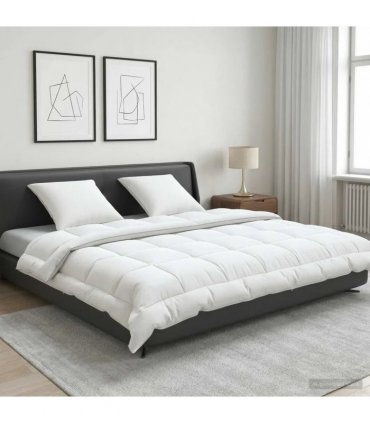 vidaXL Duvet and Pillow Set 3 pcs 200x200 cm Summer 140 GSM Wool White