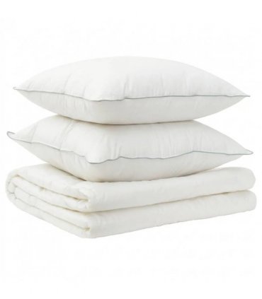 vidaXL Duvet and Pillow Set 3 pcs 200x200 cm Summer 140 GSM Wool White