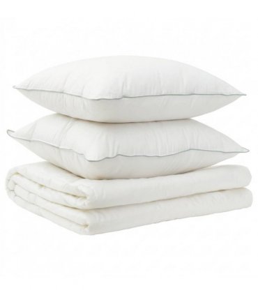 vidaXL Duvet and Pillow Set 3 pcs 135x220 cm Summer 140 GSM Wool White