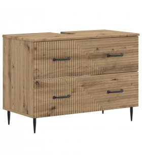 vidaXL 2 Piece Bathroom Cabinet Set HAARLEM Artisan Oak