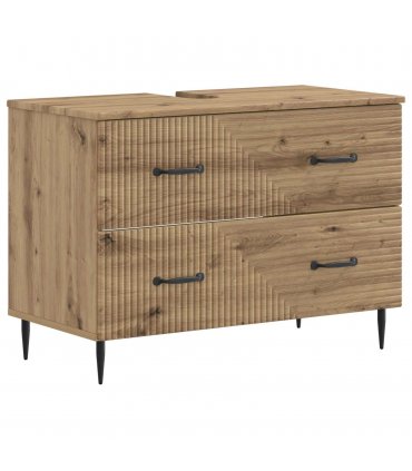 vidaXL 2 Piece Bathroom Cabinet Set HAARLEM Artisan Oak