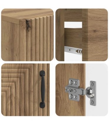 vidaXL 2 Piece Bathroom Cabinet Set HAARLEM Artisan Oak