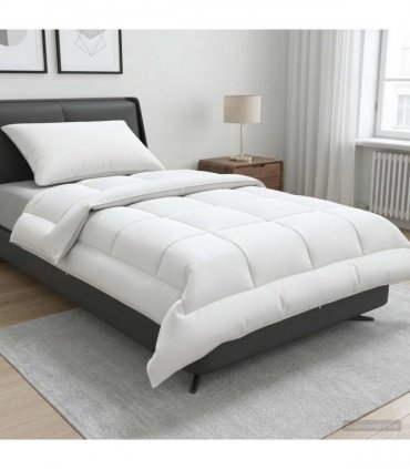 vidaXL Duvet and Pillow Set 2 pcs 137x200 cm Summer 200 GSM Wool White