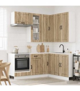 vidaXL Kitchen Unit LUCCA 8 pcs Sonoma Oak Engineered Wood