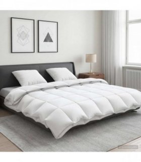 vidaXL 90% Goose Down Duvet Set FULDA 3 pcs 220 x 240 cm All Seasons