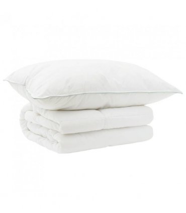 vidaXL Duvet and Pillow Set 2 pcs 135x200 cm Summer 200 GSM Wool White