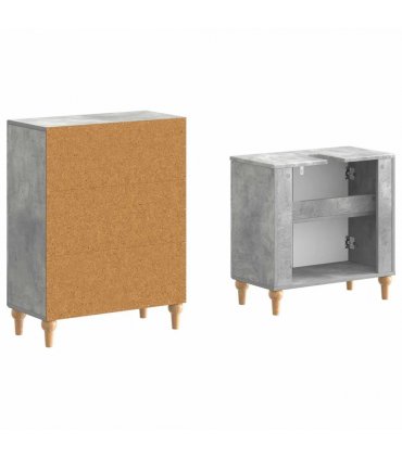 vidaXL 2 Piece Bathroom Cabinet Set ALKMAAR Concrete Grey