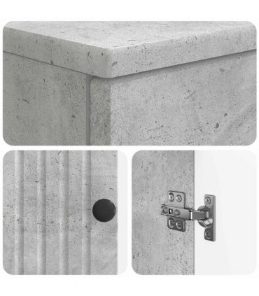 vidaXL 2 Piece Bathroom Cabinet Set ALKMAAR Concrete Grey
