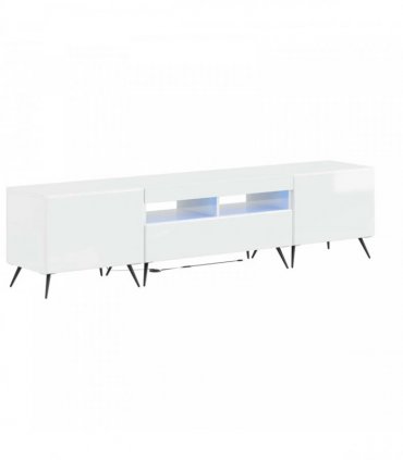 vidaXL 5 Piece LED TV Cabinet High Gloss White Engineered Wood